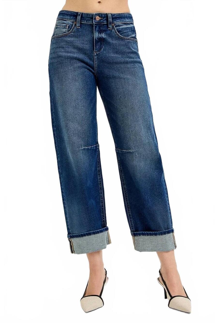 NEW RISEN joey barrel jeans in dark